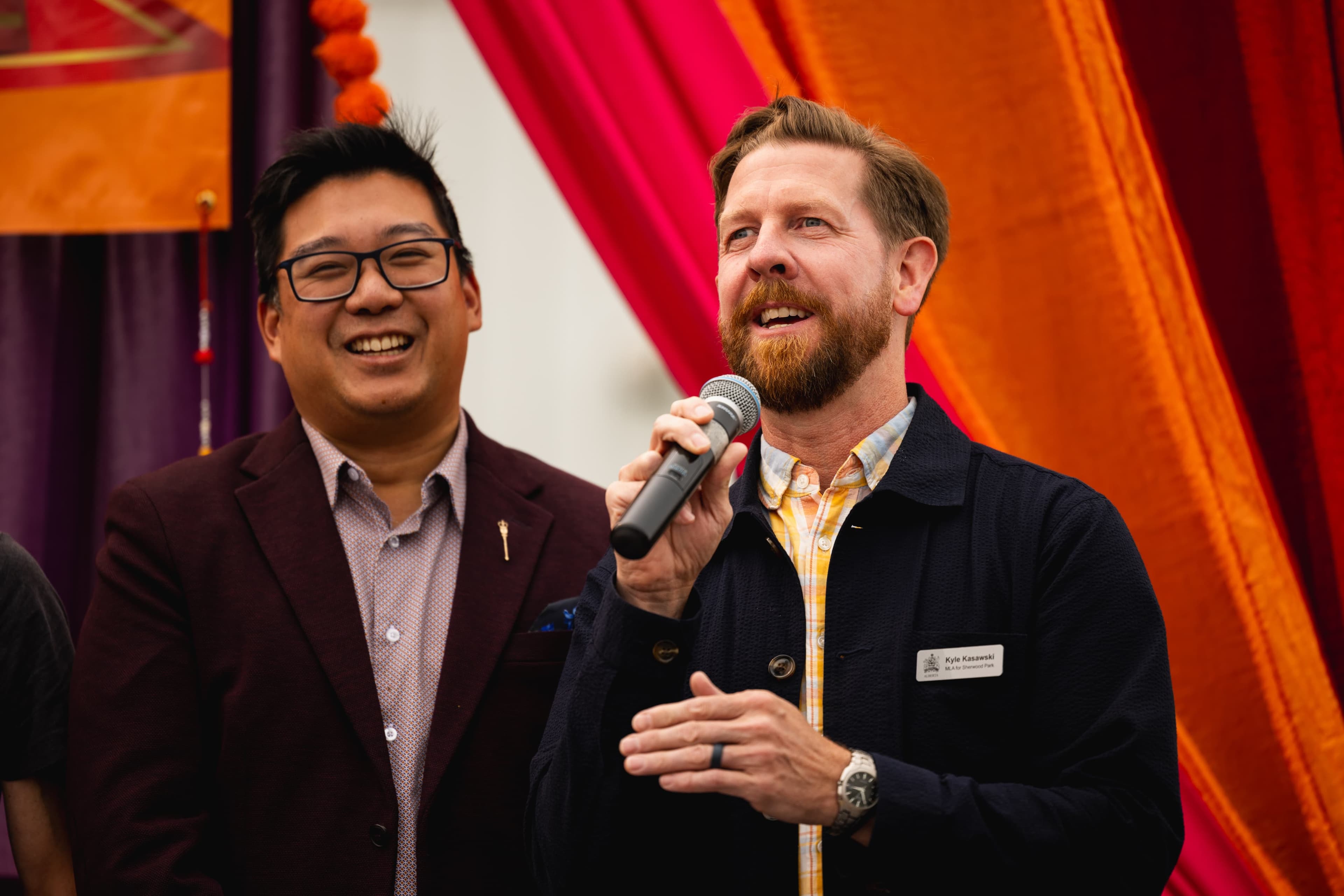 MLA Kyle Kasawski Speaking at an event